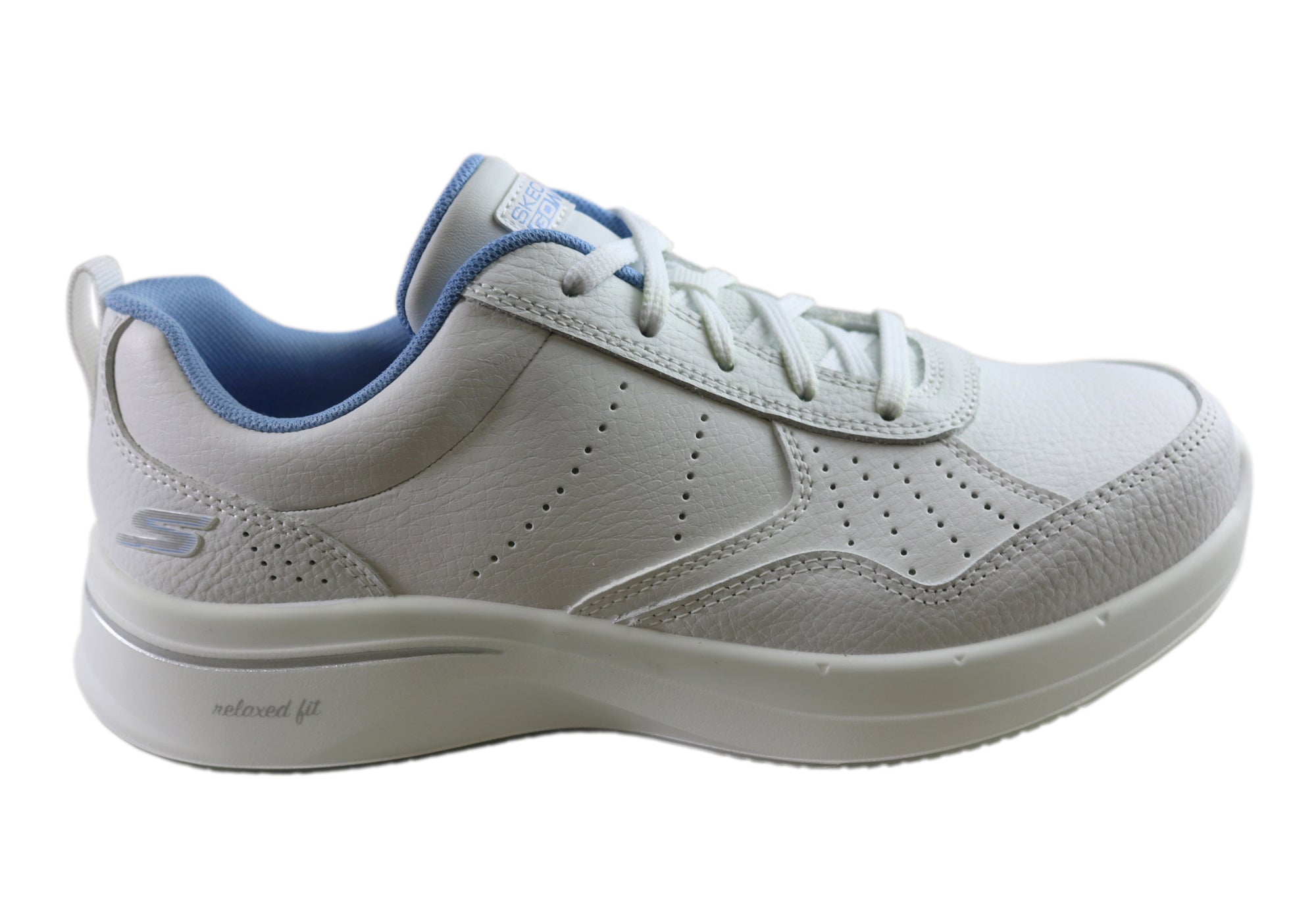 skechers go walk lightweight leather trainers