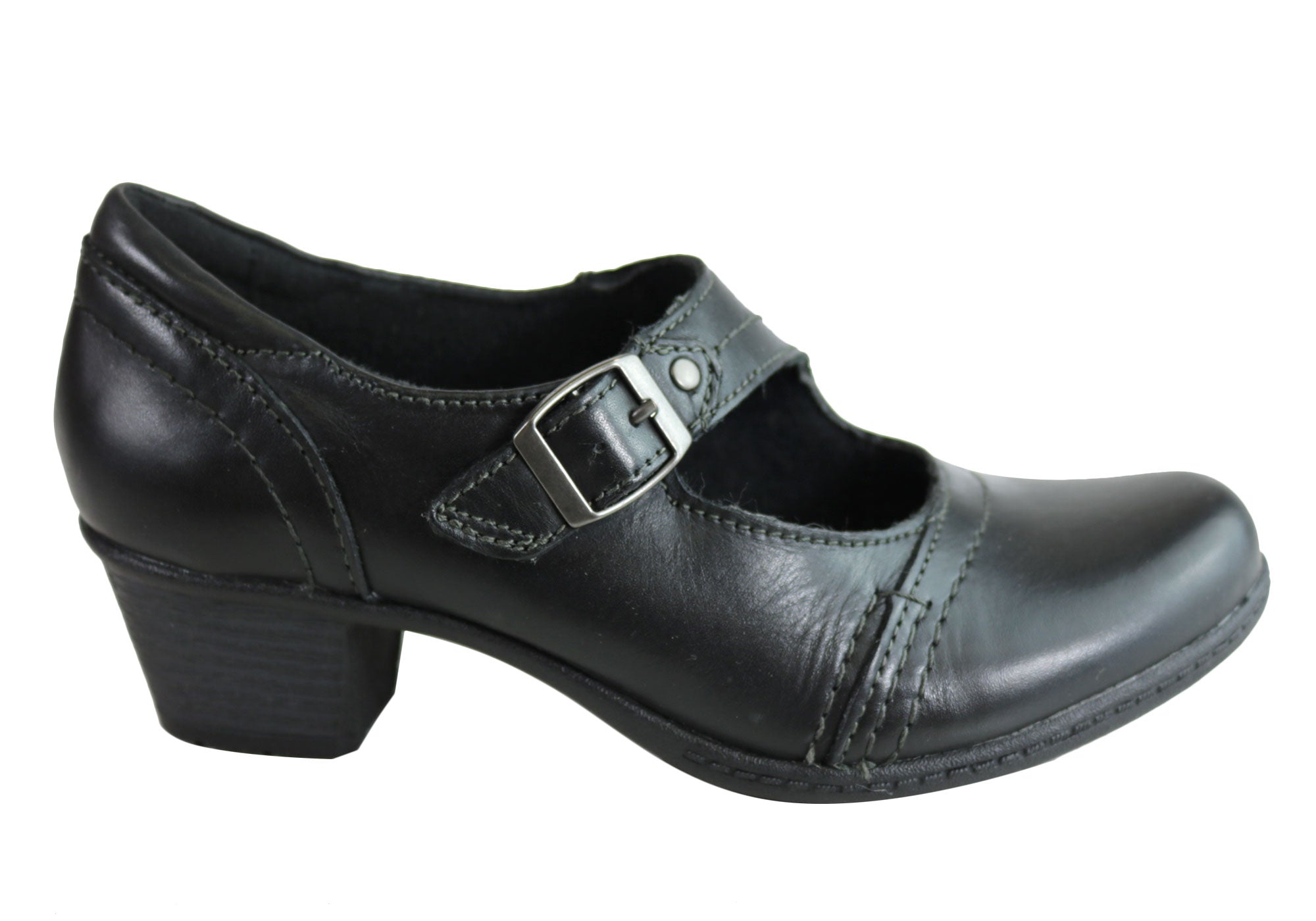 womens black low heel shoes