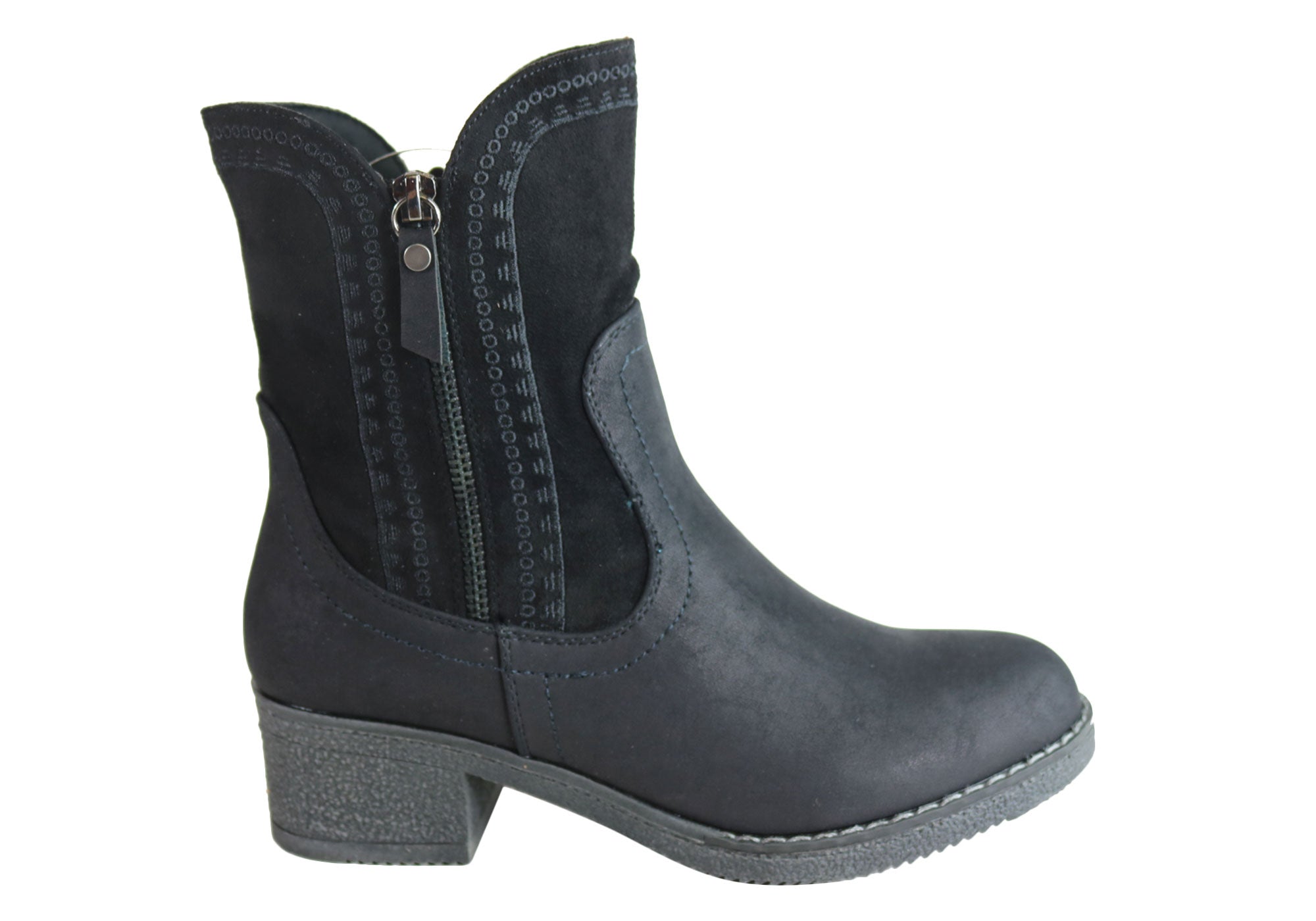 womens low black boots