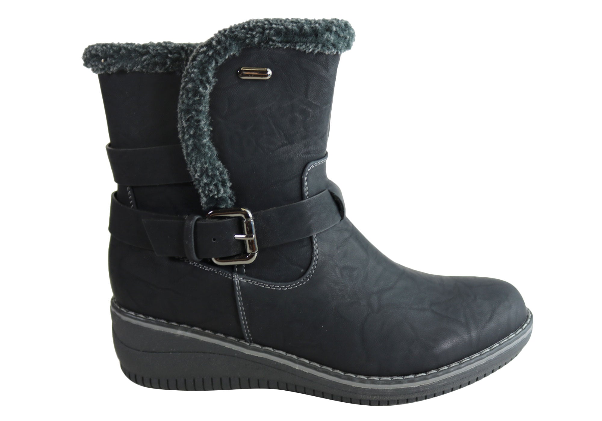 womens low wedge booties