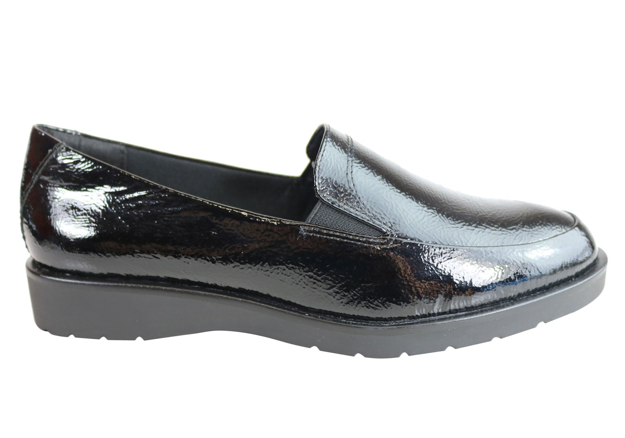 comfortable black loafers women's