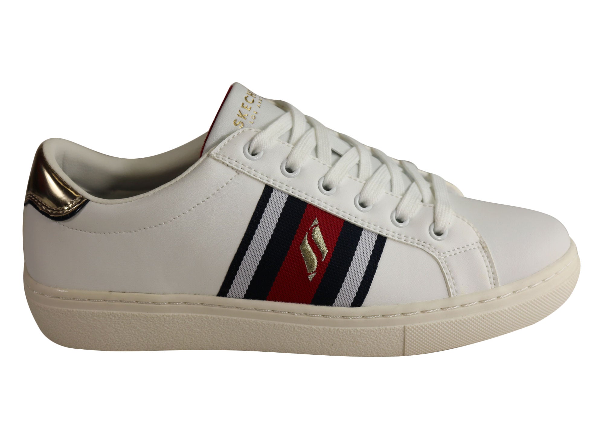 skechers goldie striped trainers