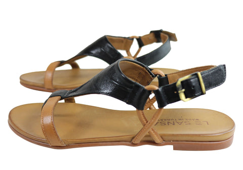 Le Sansa By CC Resorts Laura Womens Comfortable Flat Leather Sandals ...