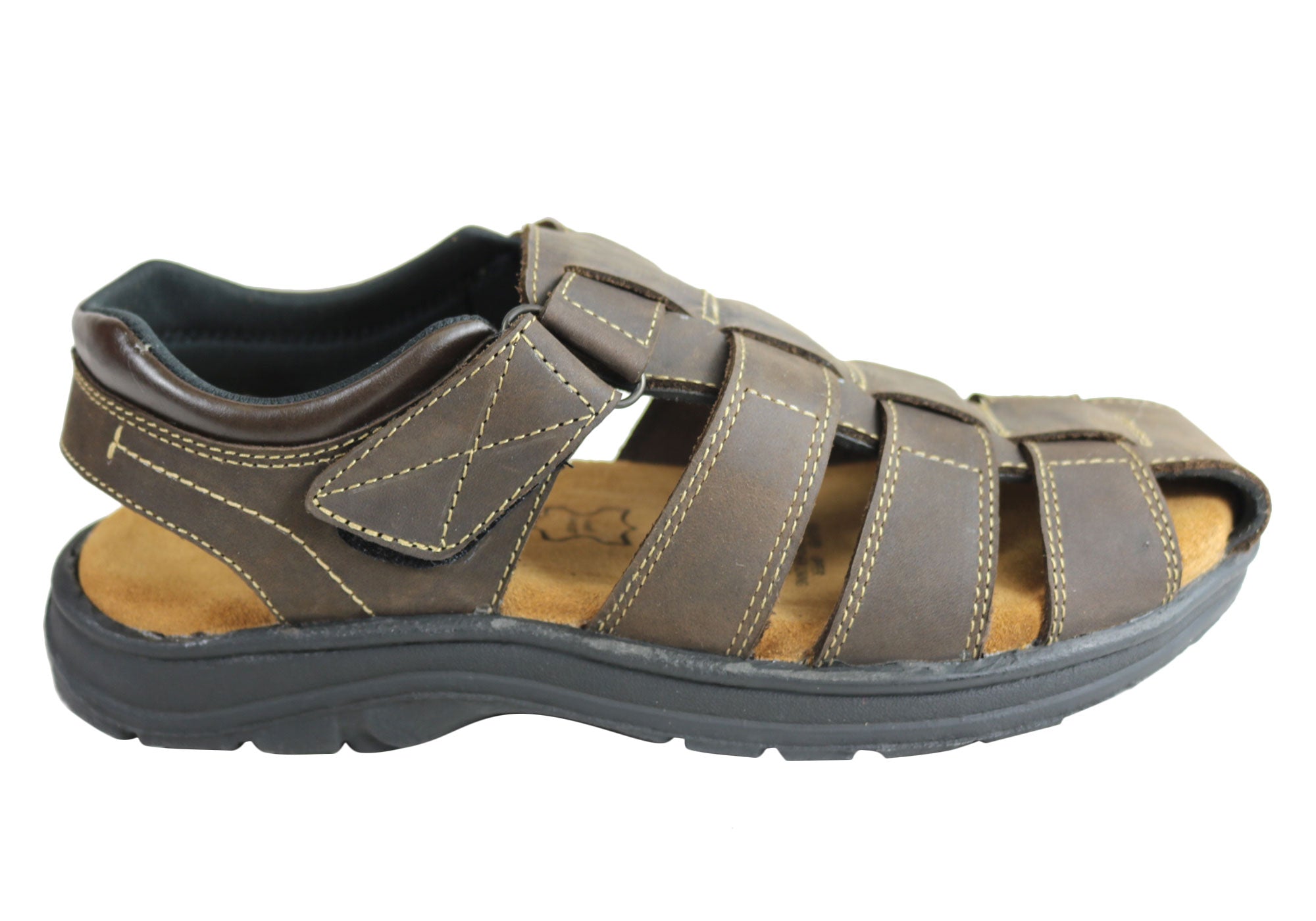 Woodlands Legion Mens Comfortable Cushioned Closed Toe Leather Sandals