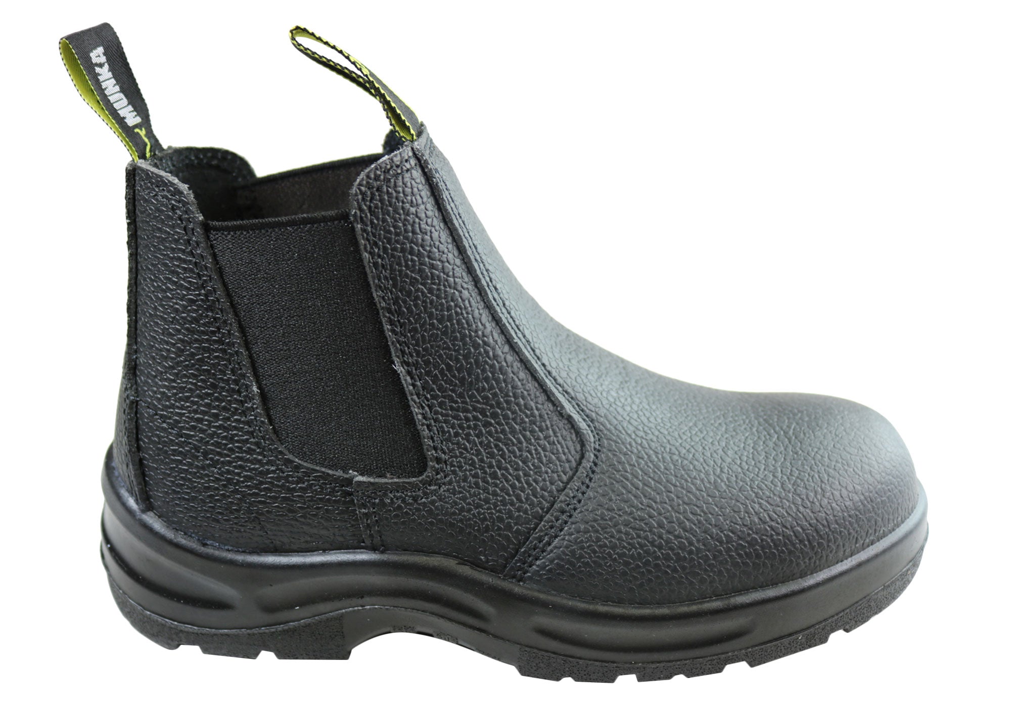 comfortable slip on steel toe boots