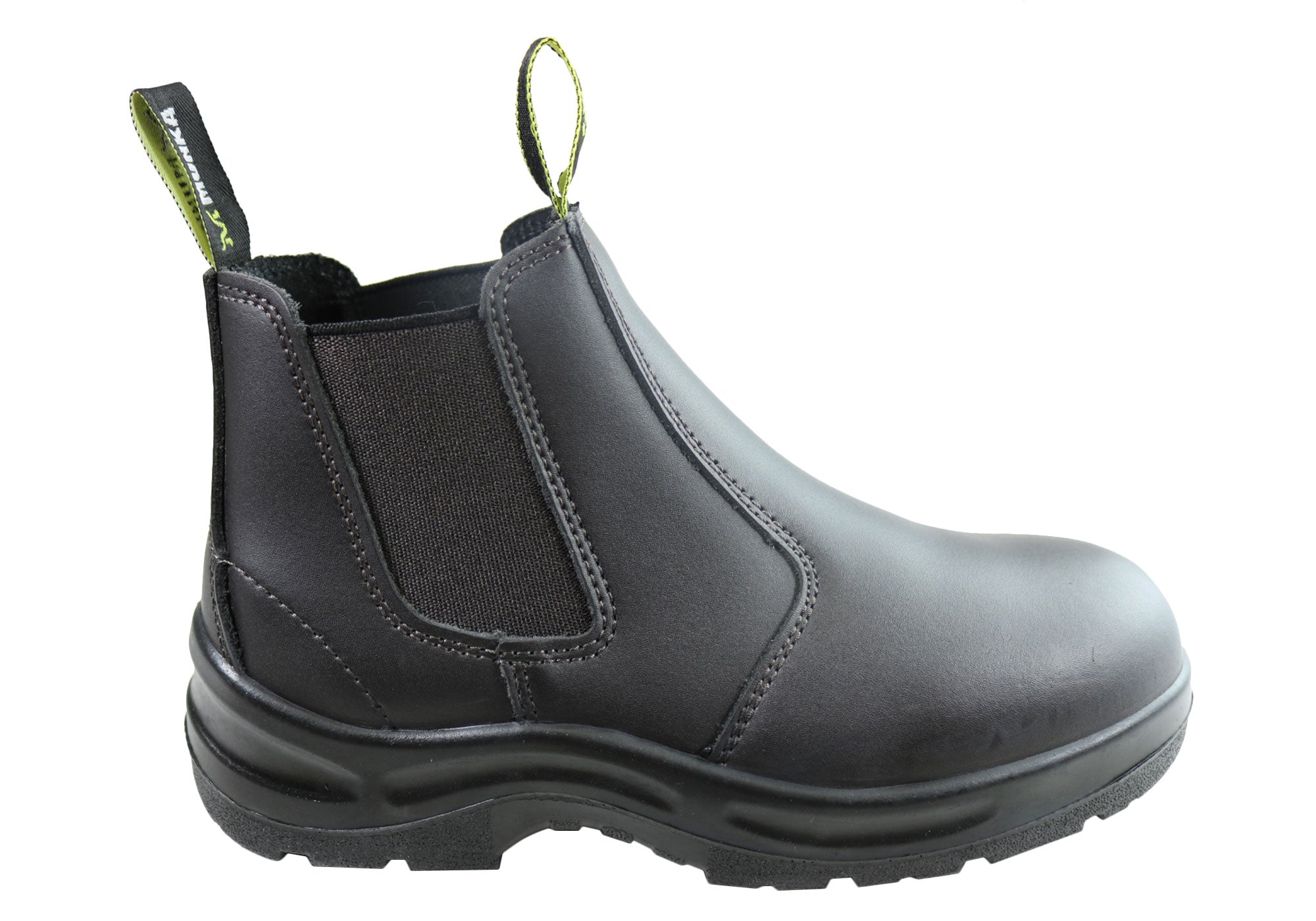 comfortable black steel toe boots