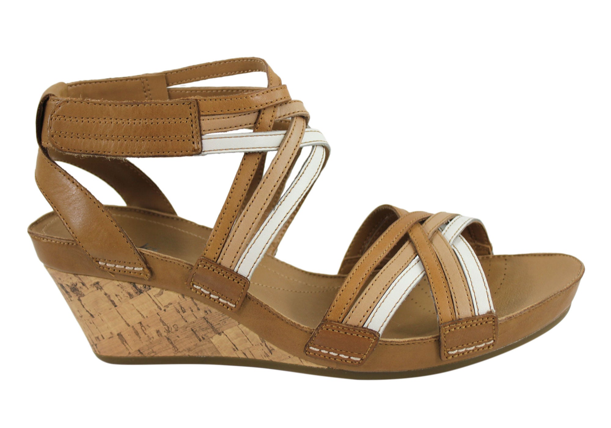 clarks ladies leather sandals