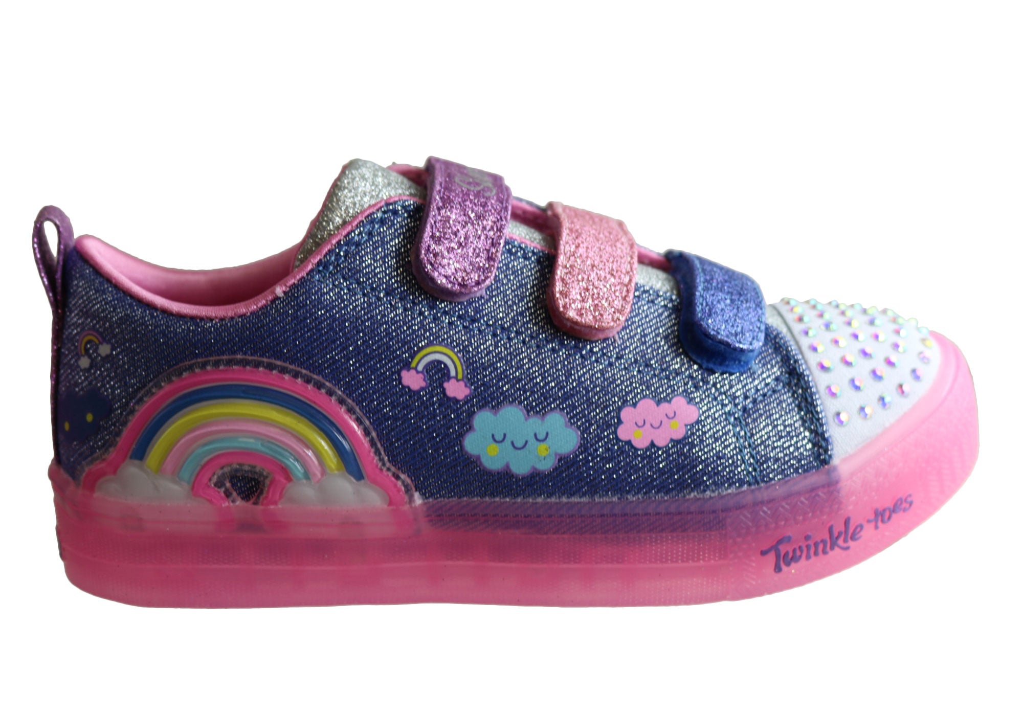 skechers rainbow light up shoes