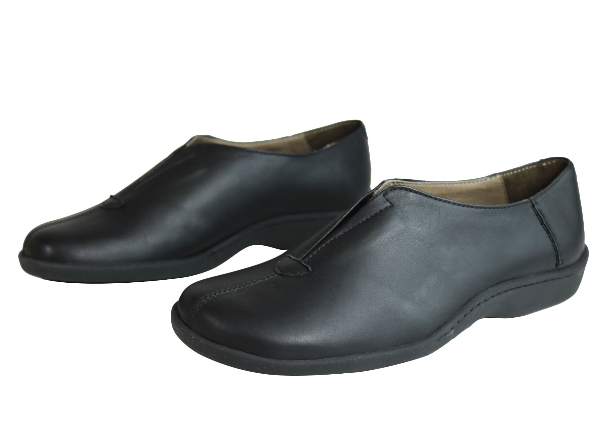 Flex & Go Alexa Womens Comfort Flat Leather Shoes Made In Portugal ...