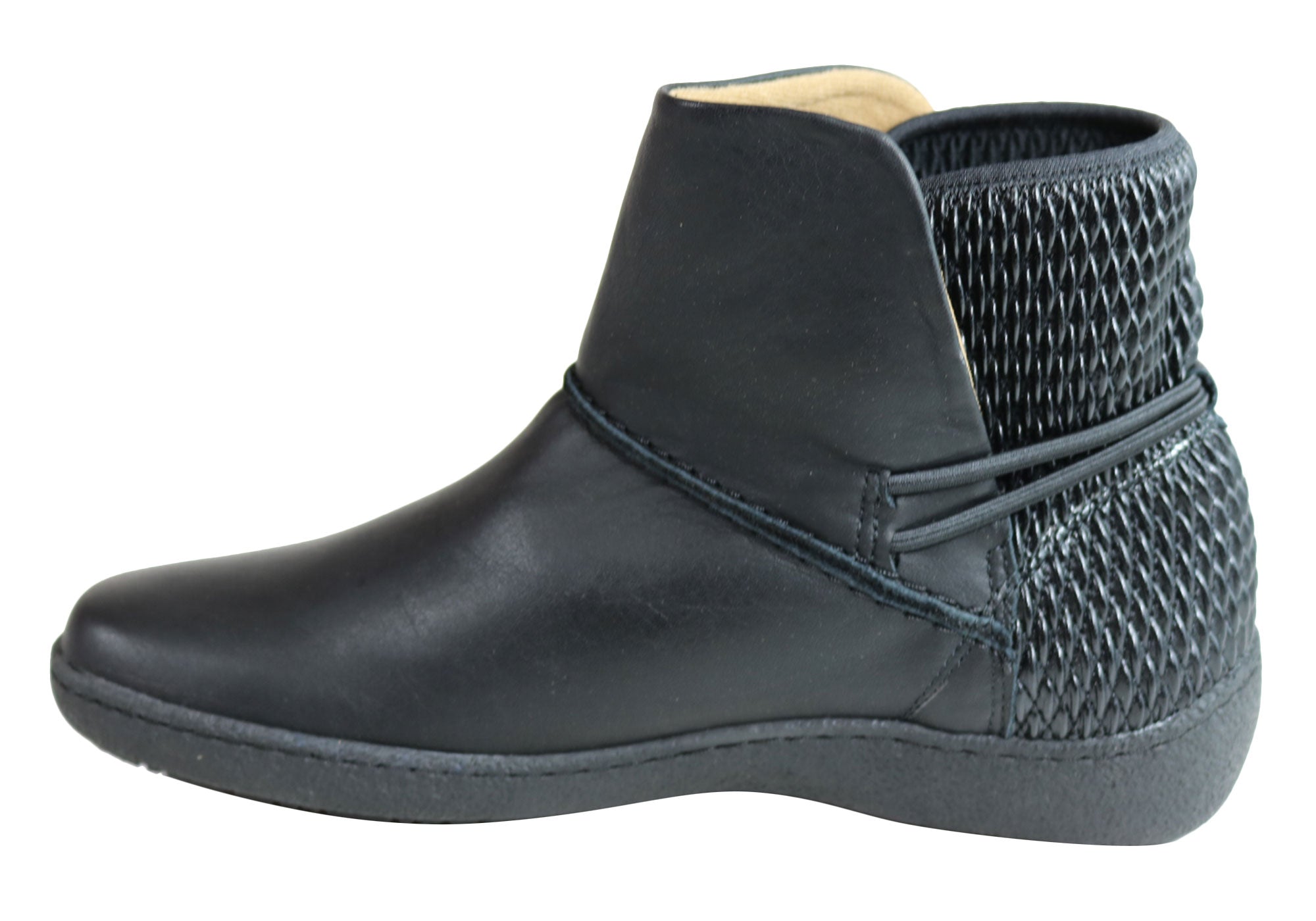 Flex & Go Abigail Womens Comfort Leather Ankle Boots Made In Portugal ...