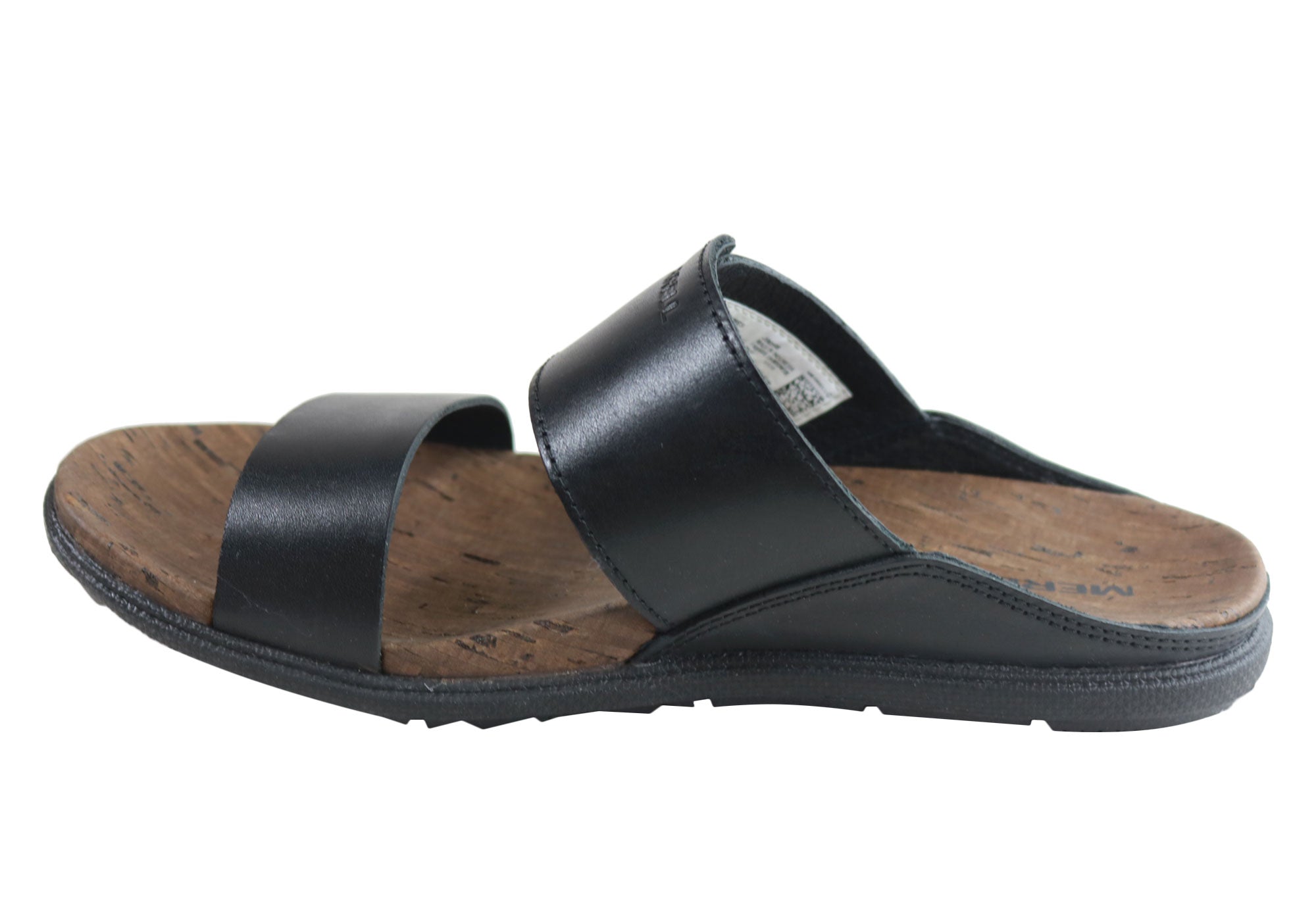 Merrell Womens Comfort Leather Around Town Buckle Slide Flat Sandals ...