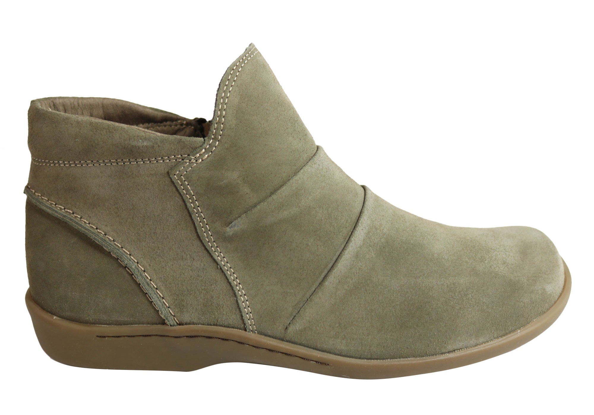 suede flat ankle boots