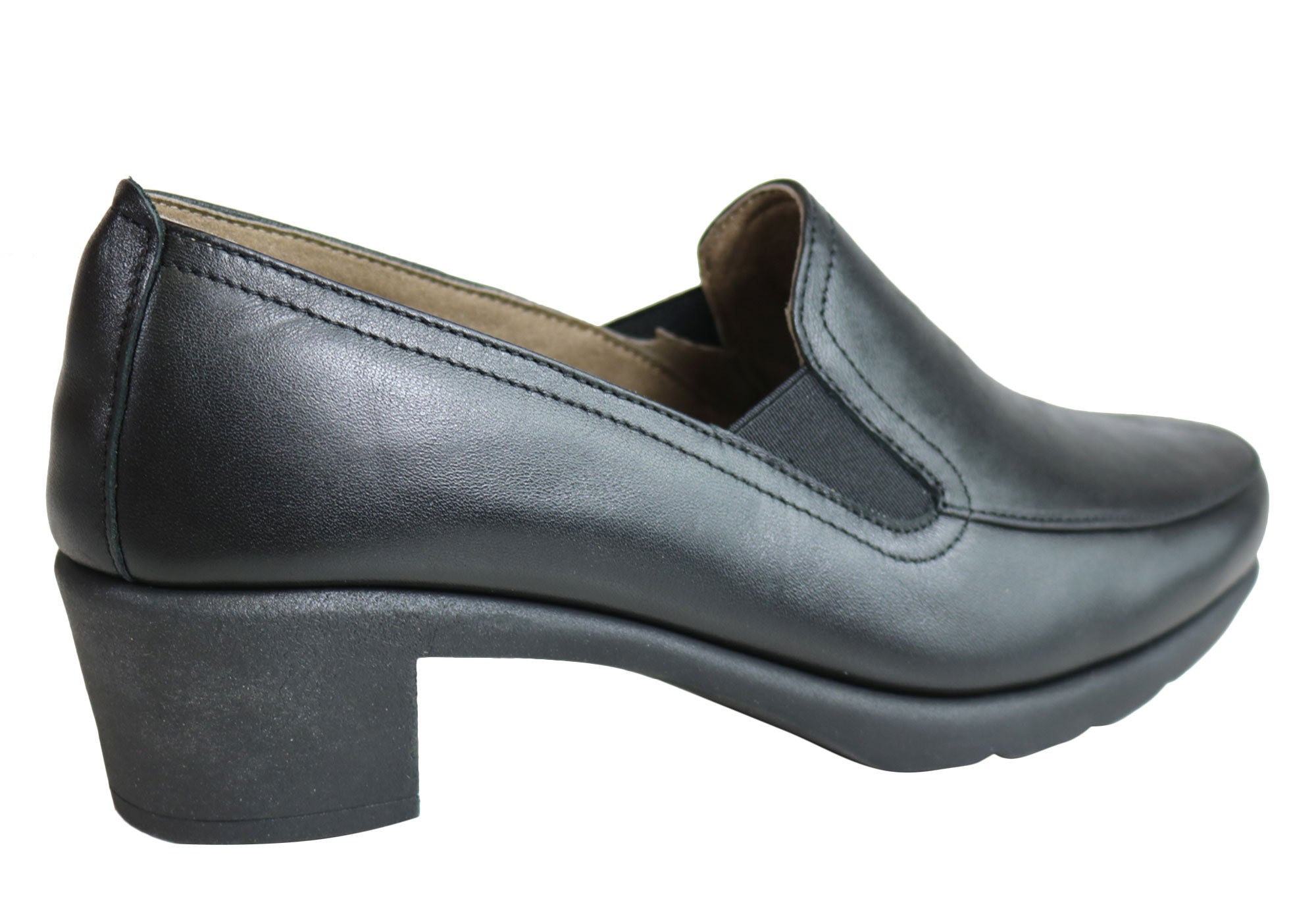 Flex & Go Vine Womens Comfort Leather Low Heel Shoes Made In Portugal ...