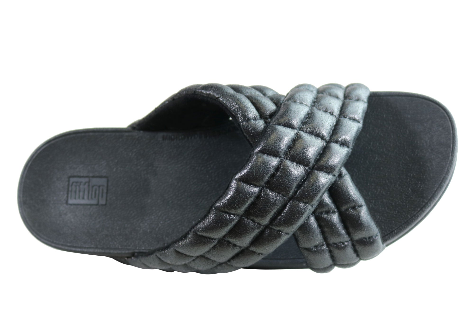 fitflop shimmy suede slide