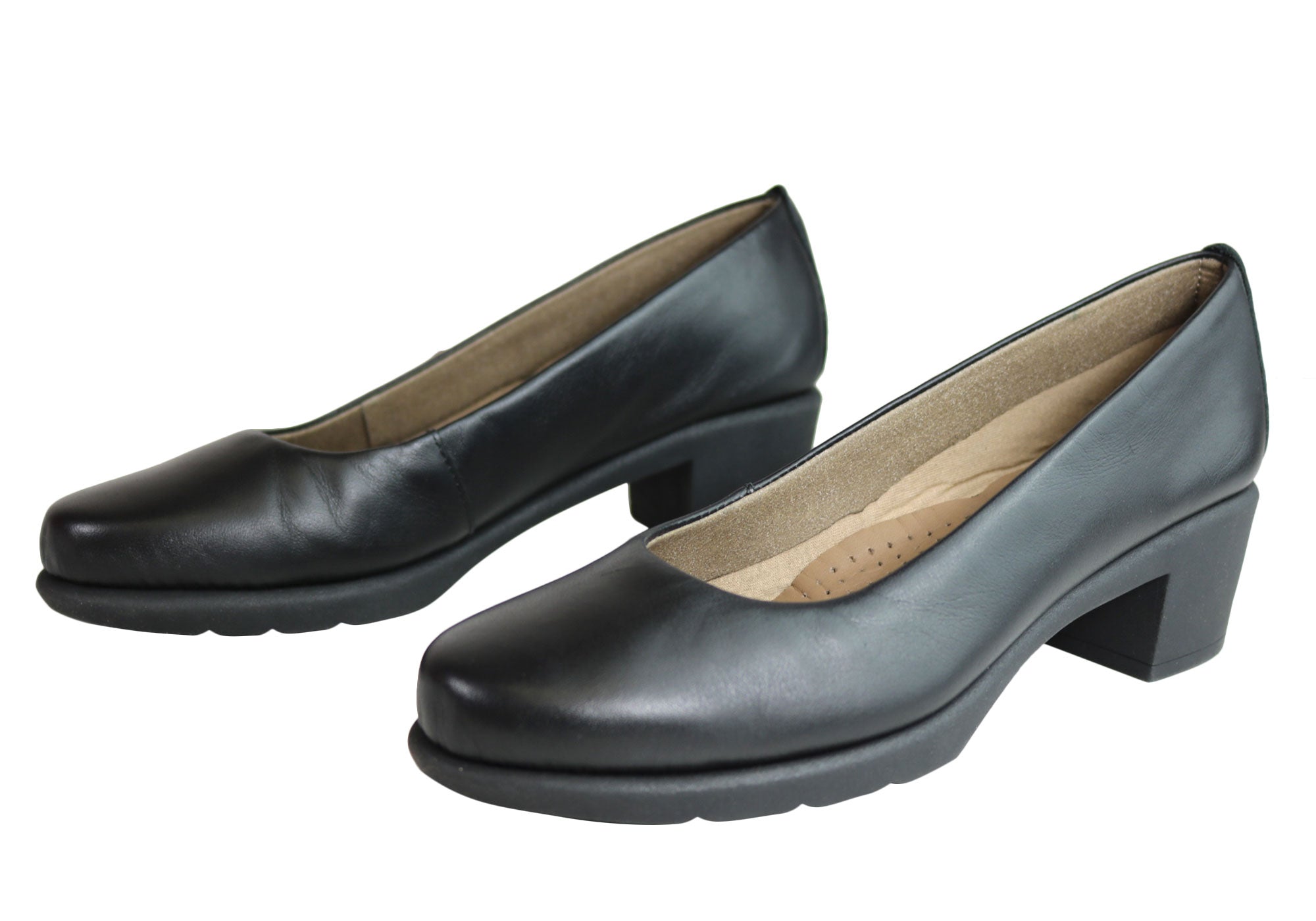Flex & Go Vista Womens Comfort Leather Low Heel Shoes Made In Portugal ...