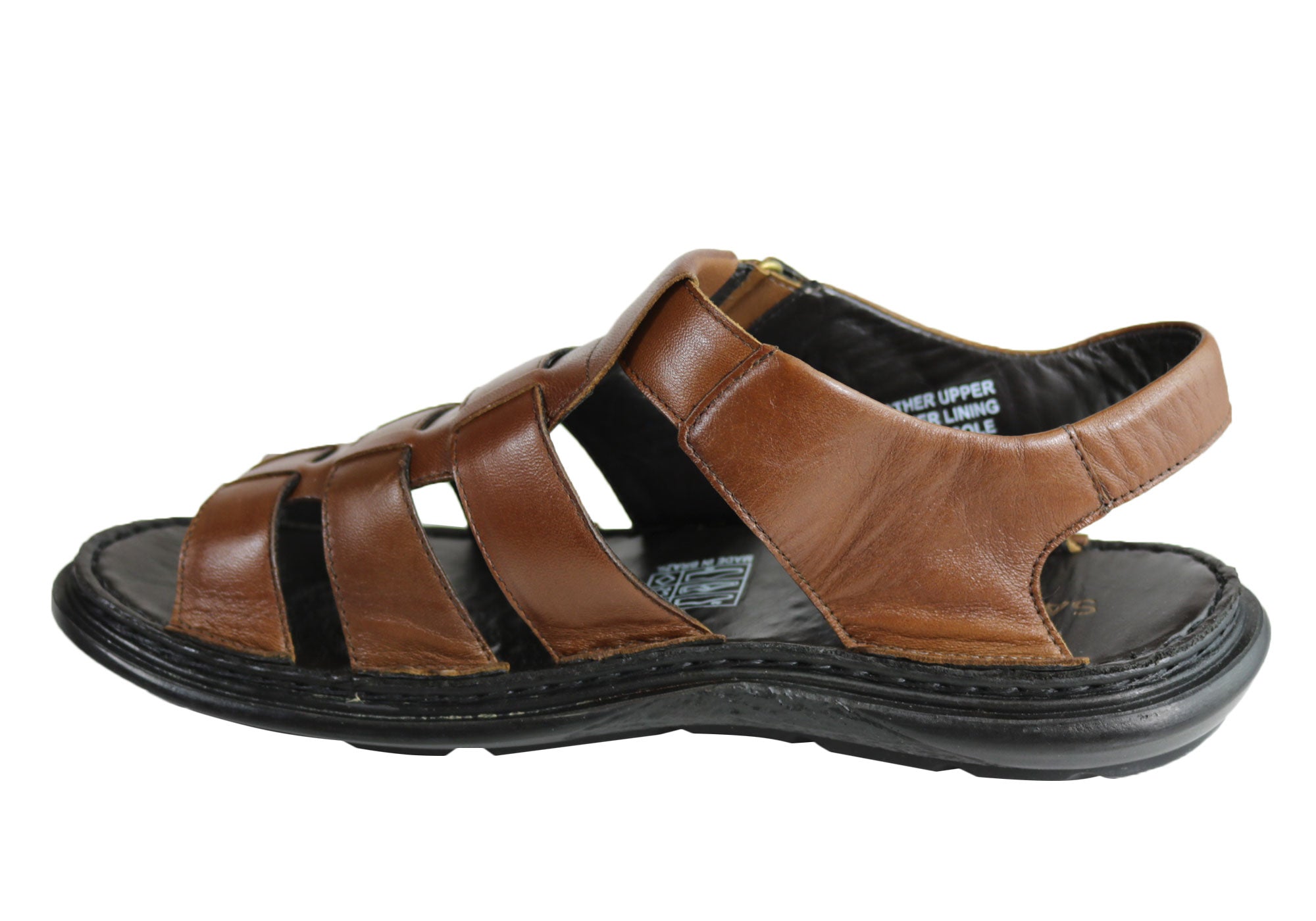 Savelli Kain Mens Leather Comfortable Cushioned Sandals Made In Brazil ...