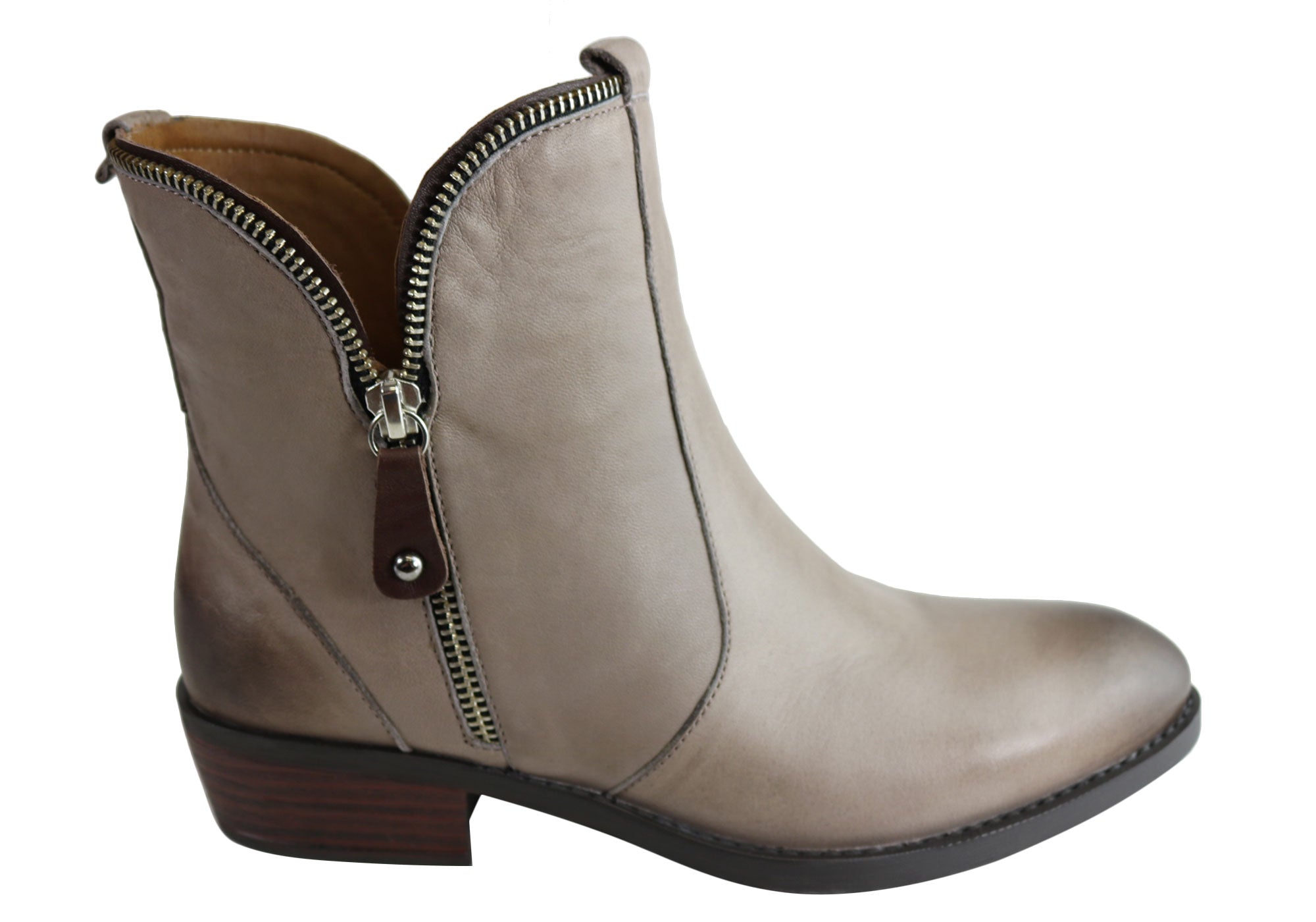 comfortable low heel booties