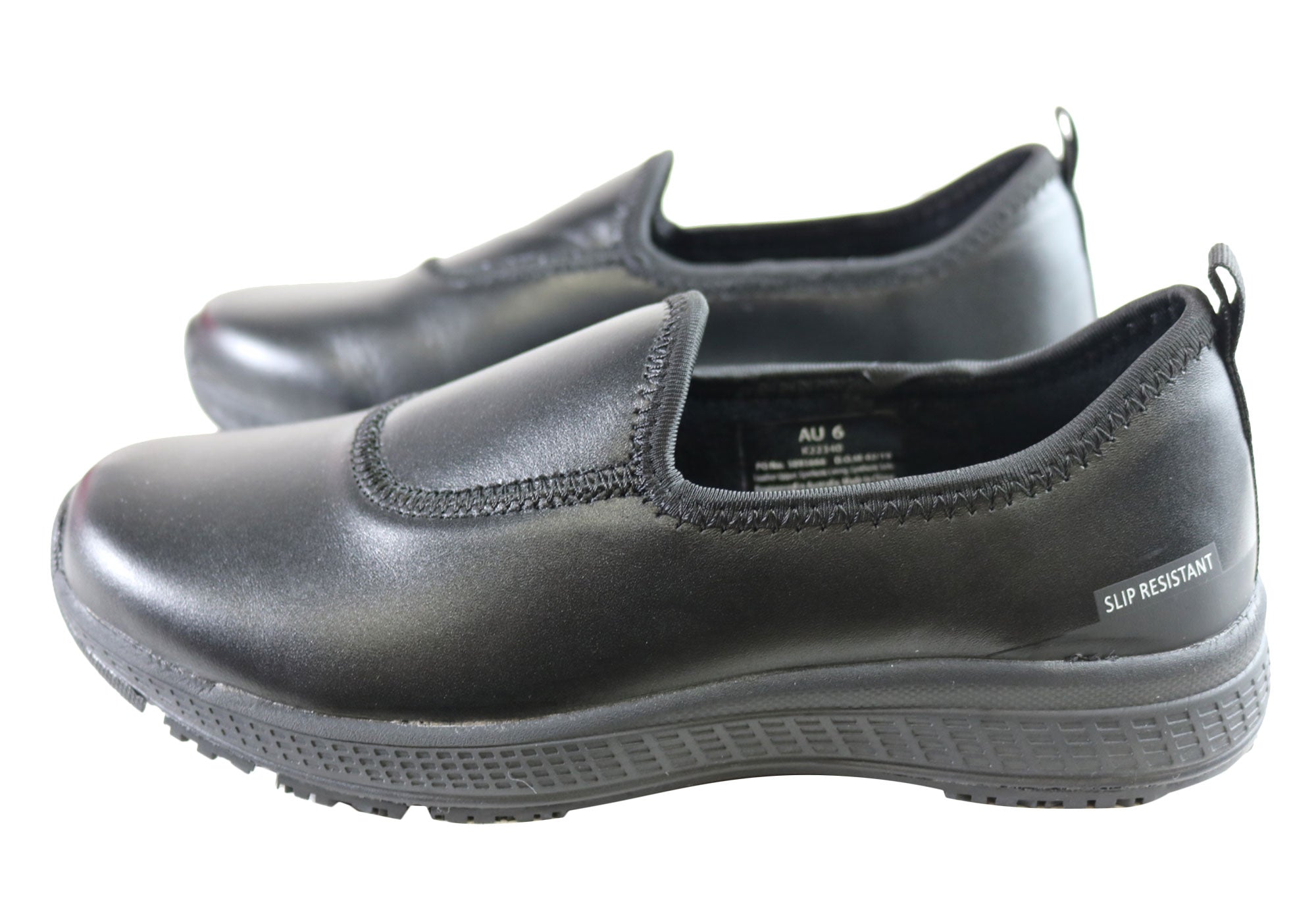 womens leather slip resistant shoes