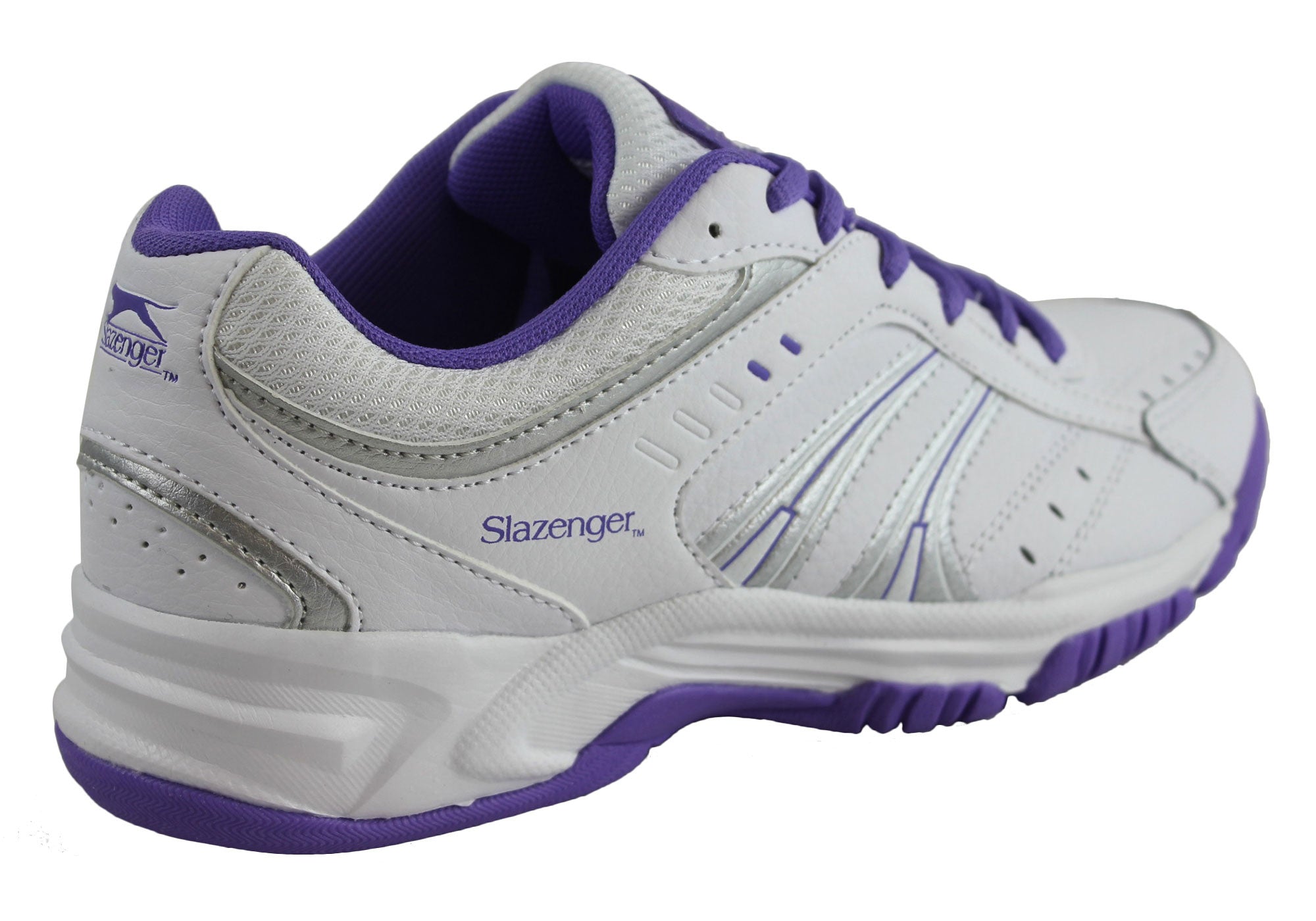 Slazenger Baseline Womens Leather Lace Up Sport Shoes | Brand House Direct