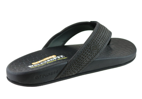 skechers relaxed fit memory foam slippers