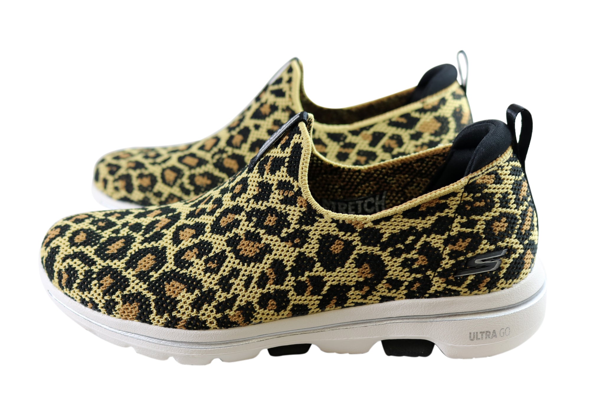 skechers go walk mesh leopard