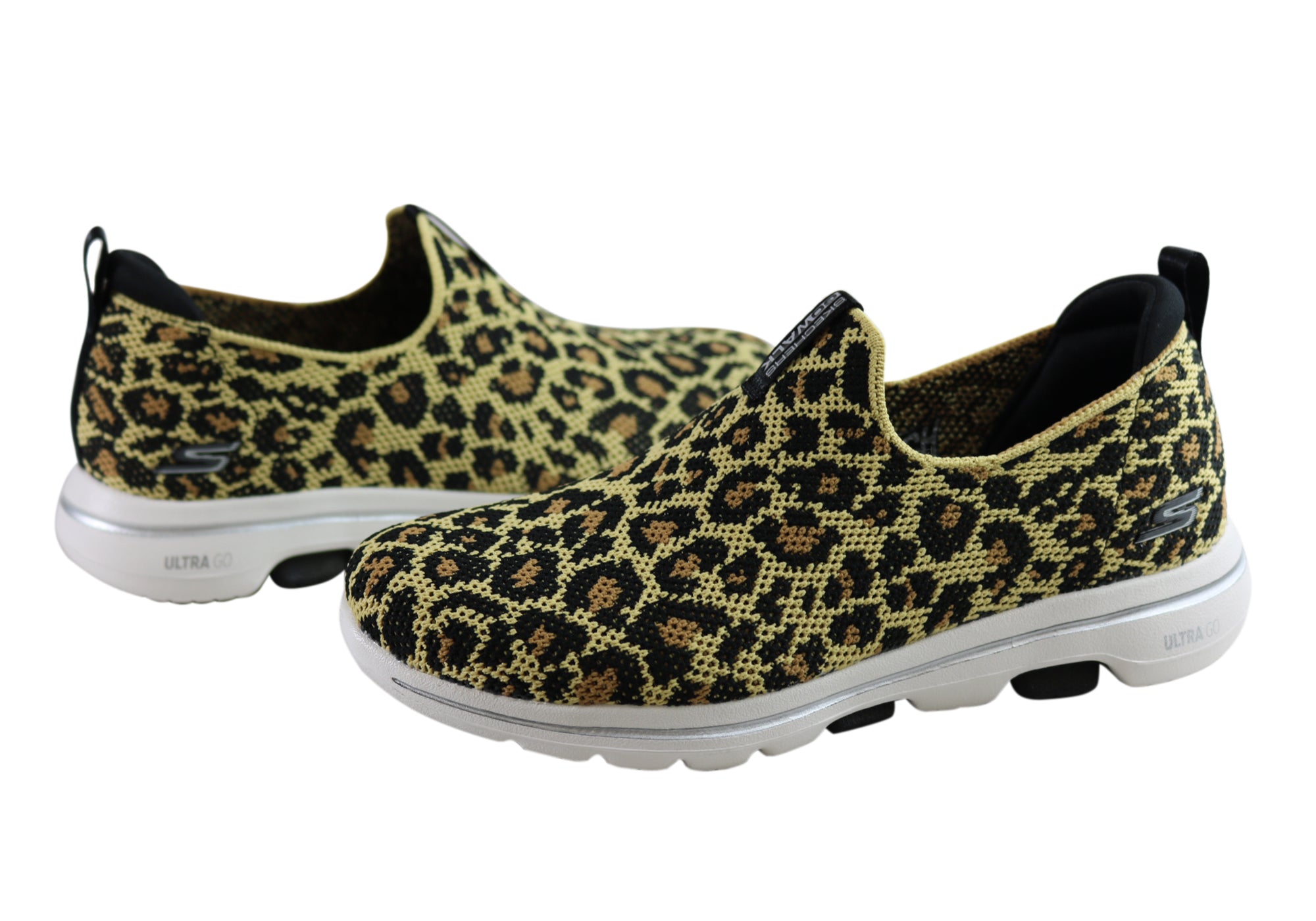 leopard print skechers go walk