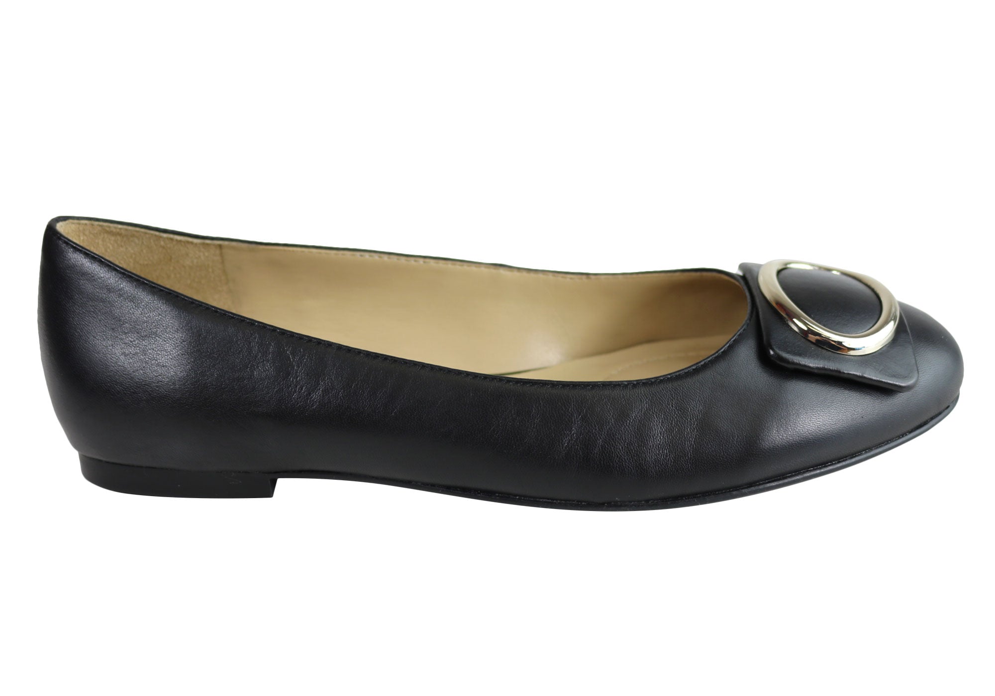 naturalizer black leather flats