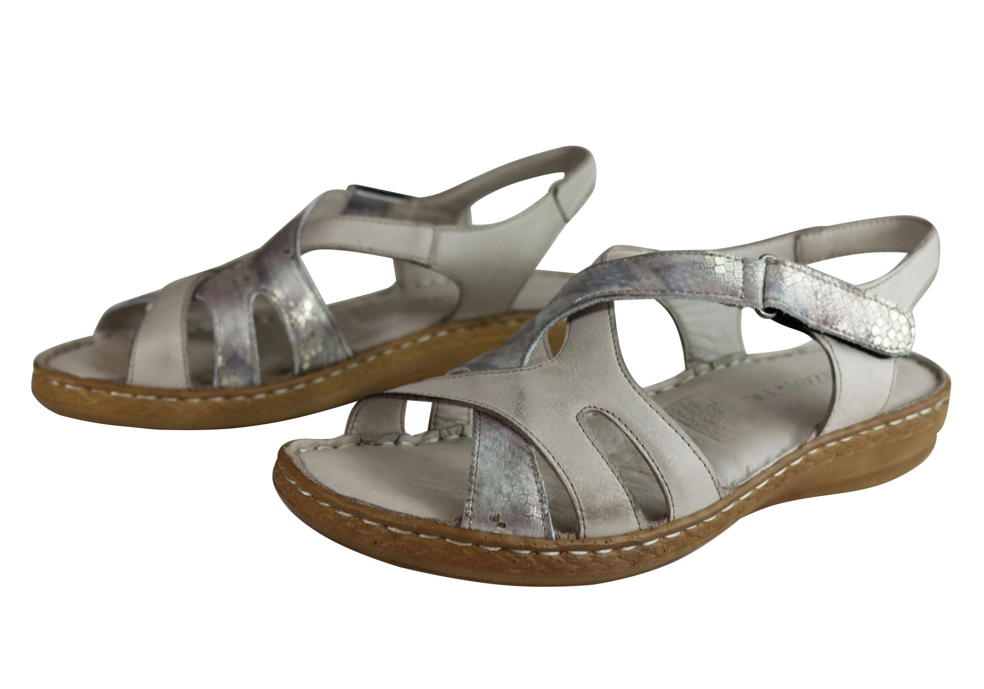 Orizonte Dixie Womens European Leather Comfortable Cushioned Sandals ...