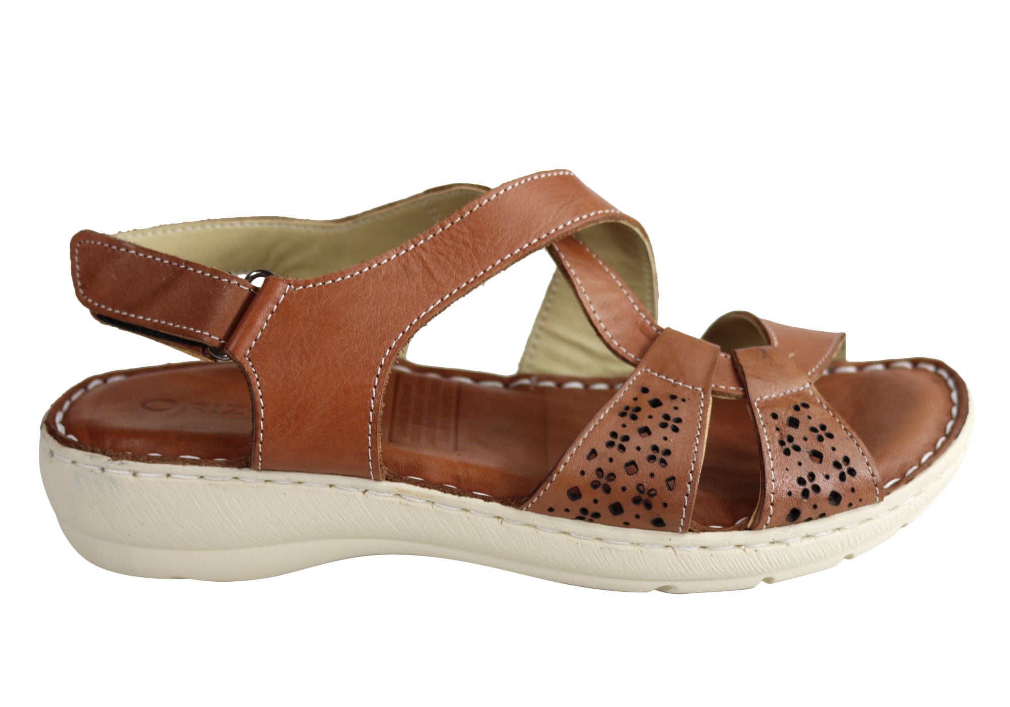 Orizonte Sharon Womens European Leather Comfortable Cushioned Sandals ...