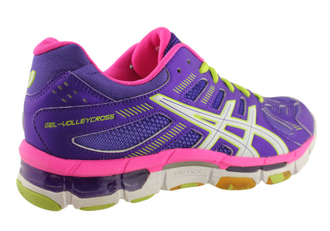 purple asics netball shoes