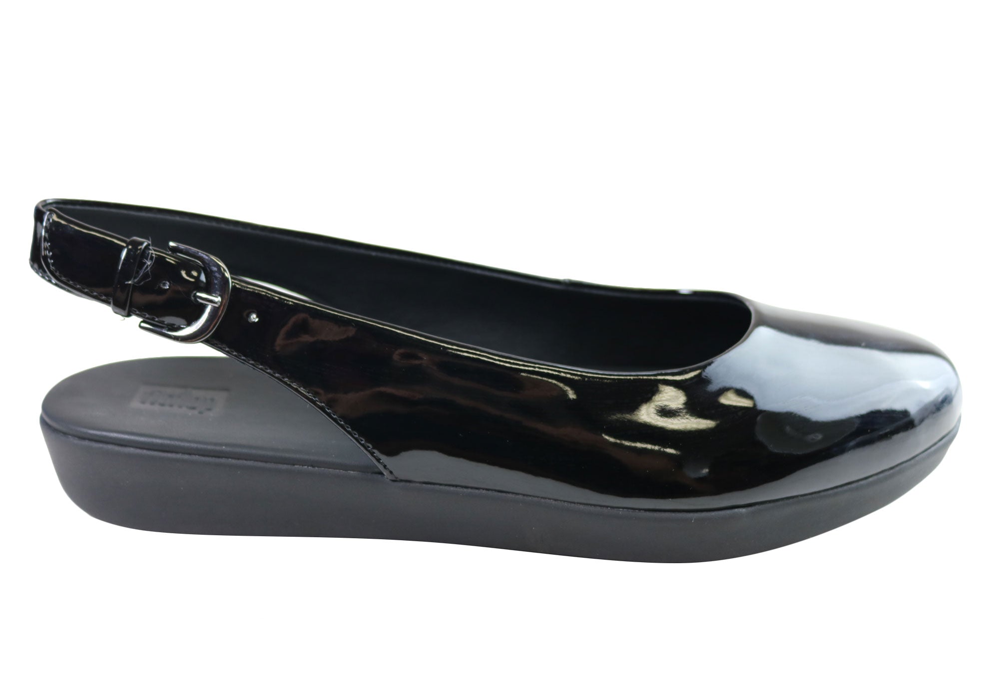 fitflop black patent shoes