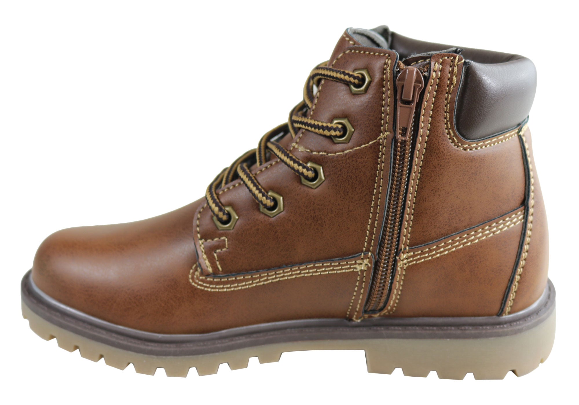 Grosby Billy Kids Comfortable Lace Up Boots | Brand House Direct