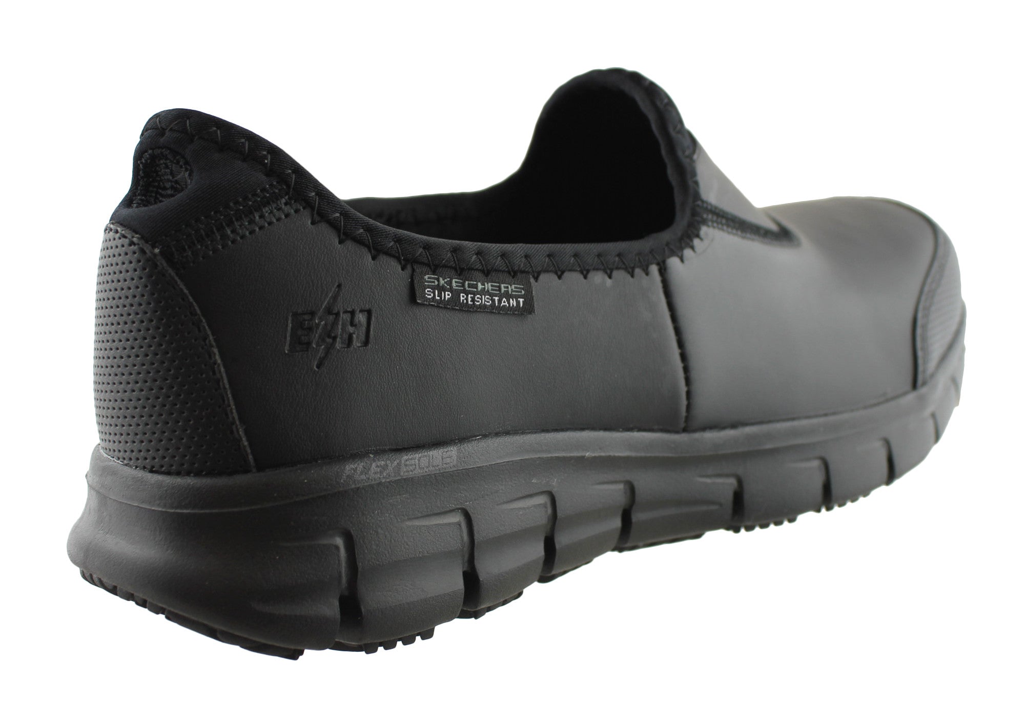 black slip on comfort shoes