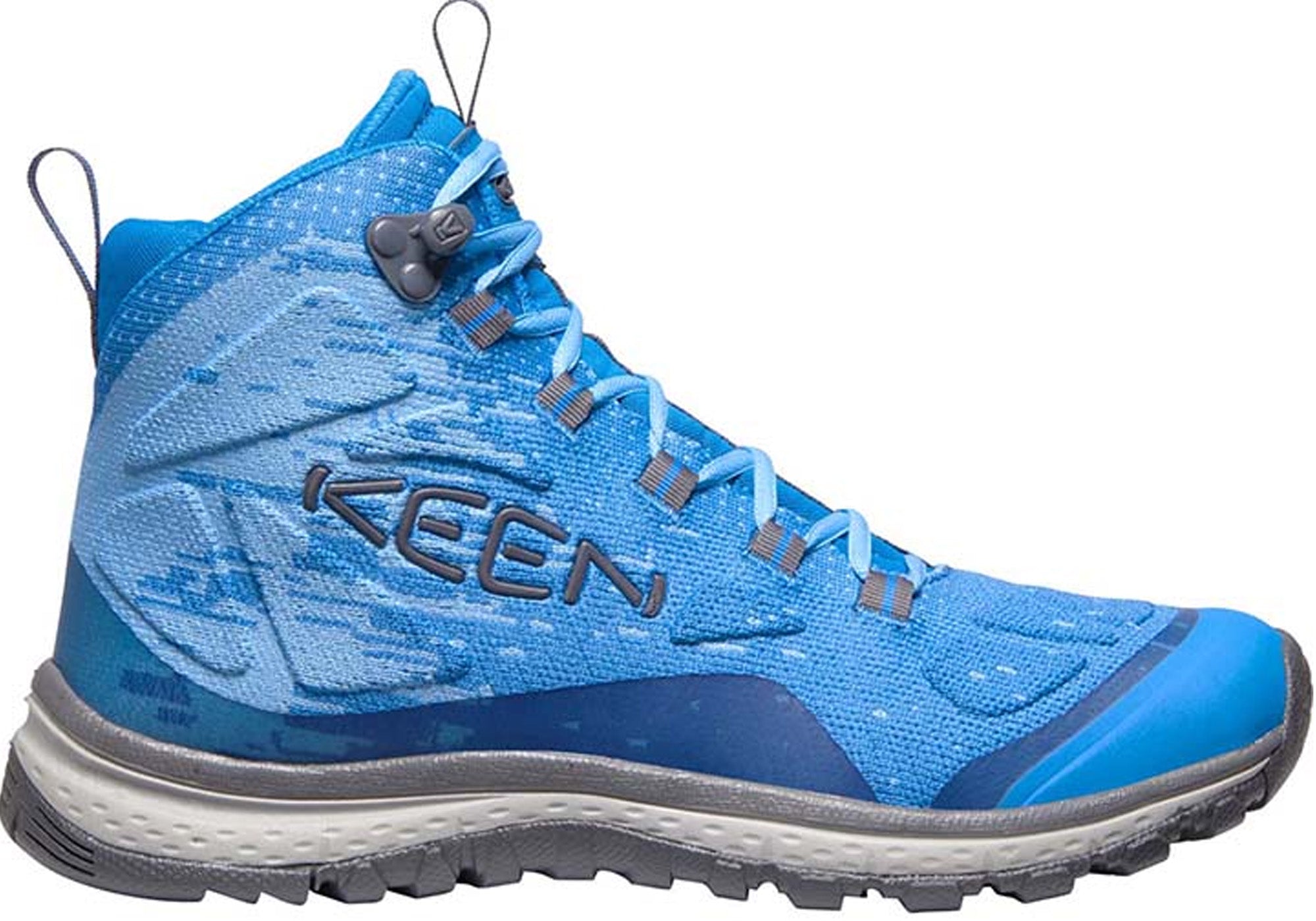 blue hiking shoes