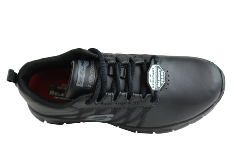wide fit black work shoes womens