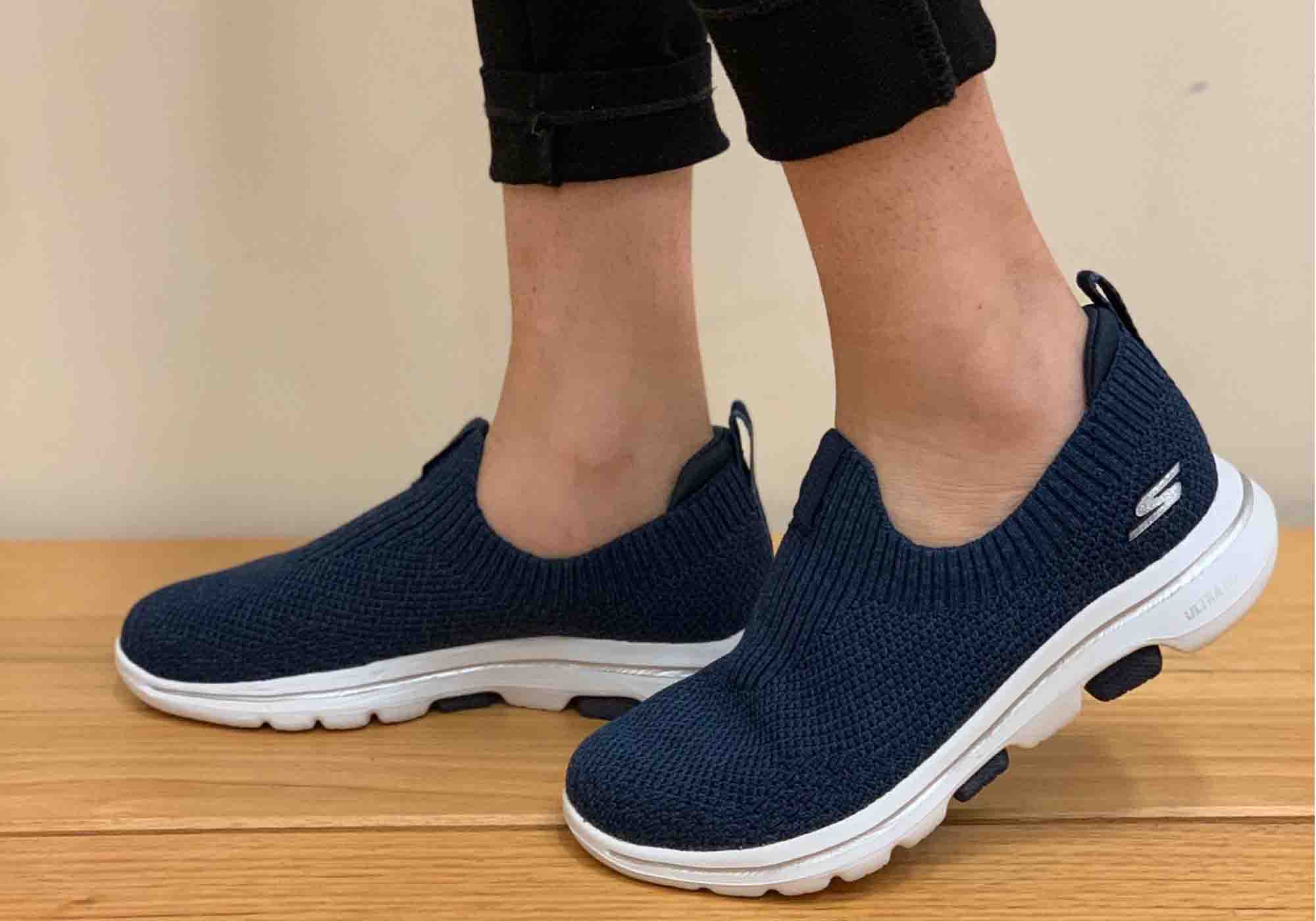 womens navy skechers go walk