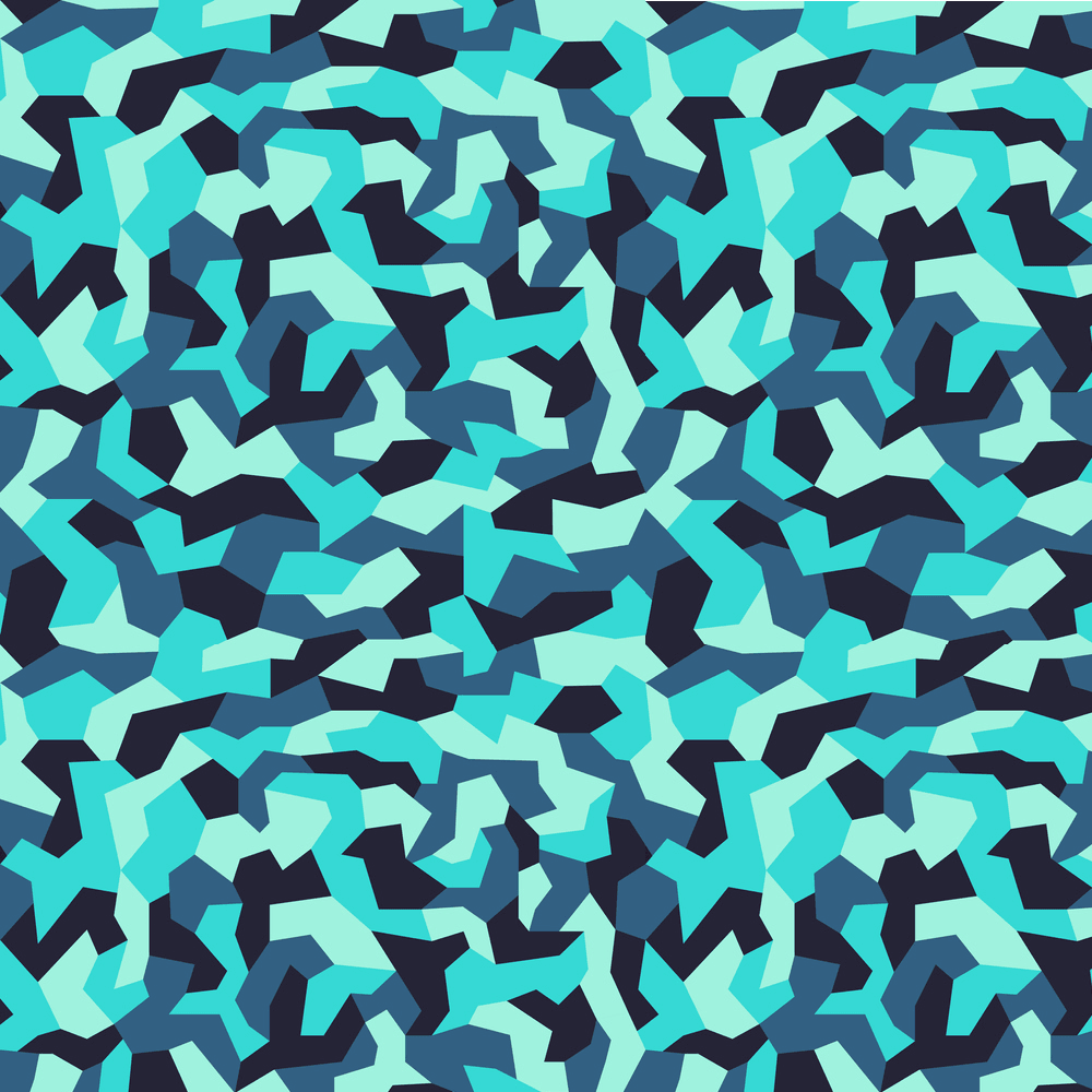 Geometric Camouflage Fabric - Blue – ineedfabric.com