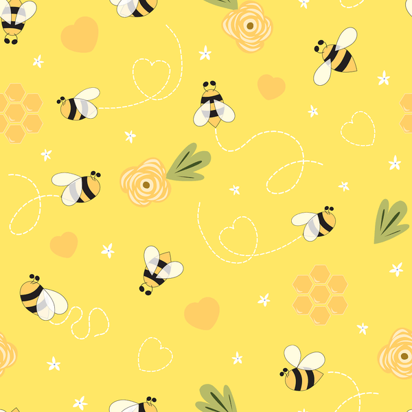 Colorful Bee Fabric by The Yard Animal Honeycomb Hexagon Plaid Decorative  Fabric for Home DIY Projects Rustic Hand Drawing Style Fabric for Boys Kids