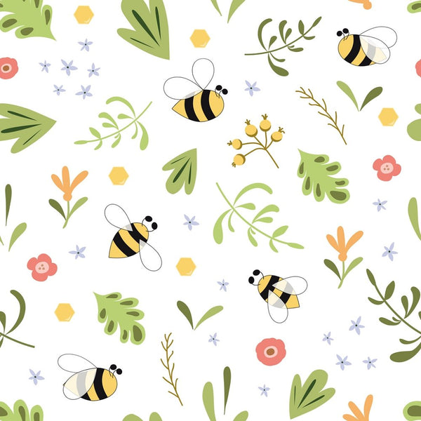 Cartoon Bee Fabric by The Yard Cute Wild Creature Decorative Fabric for  Kids Sewing Lovers Lovely Natural Bee Rustic Style Fabric for DIY  Upholstery