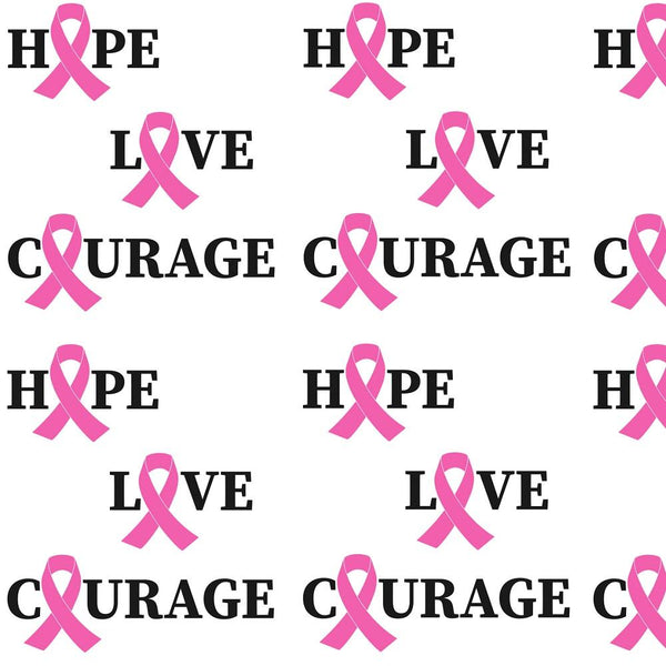 Breast Cancer Words Of Encouragement Fabric