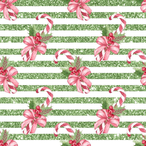 Pink Candy Cane Christmas Wrapping Paper