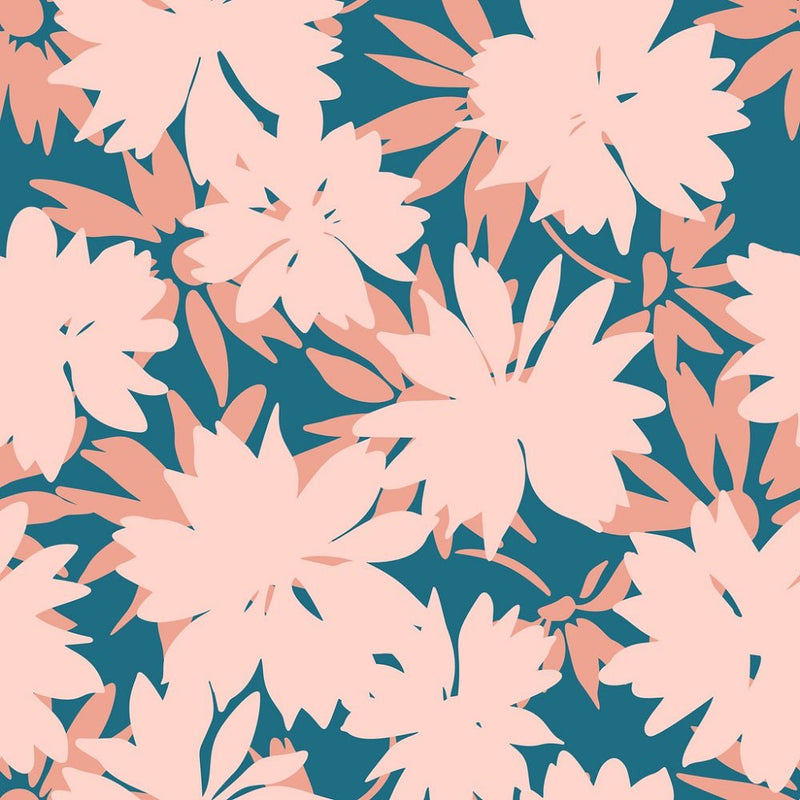 Simple Meadow Flowers Fabric - Blue – ineedfabric.com