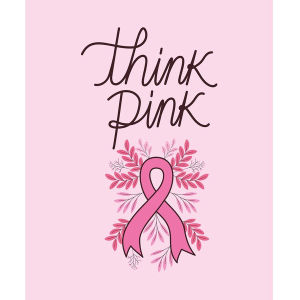 Breast Cancer Wordclouds Fabric - Pink