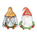 Two Cute Scandinavian Gnomes Fabric Panel - ineedfabric.com