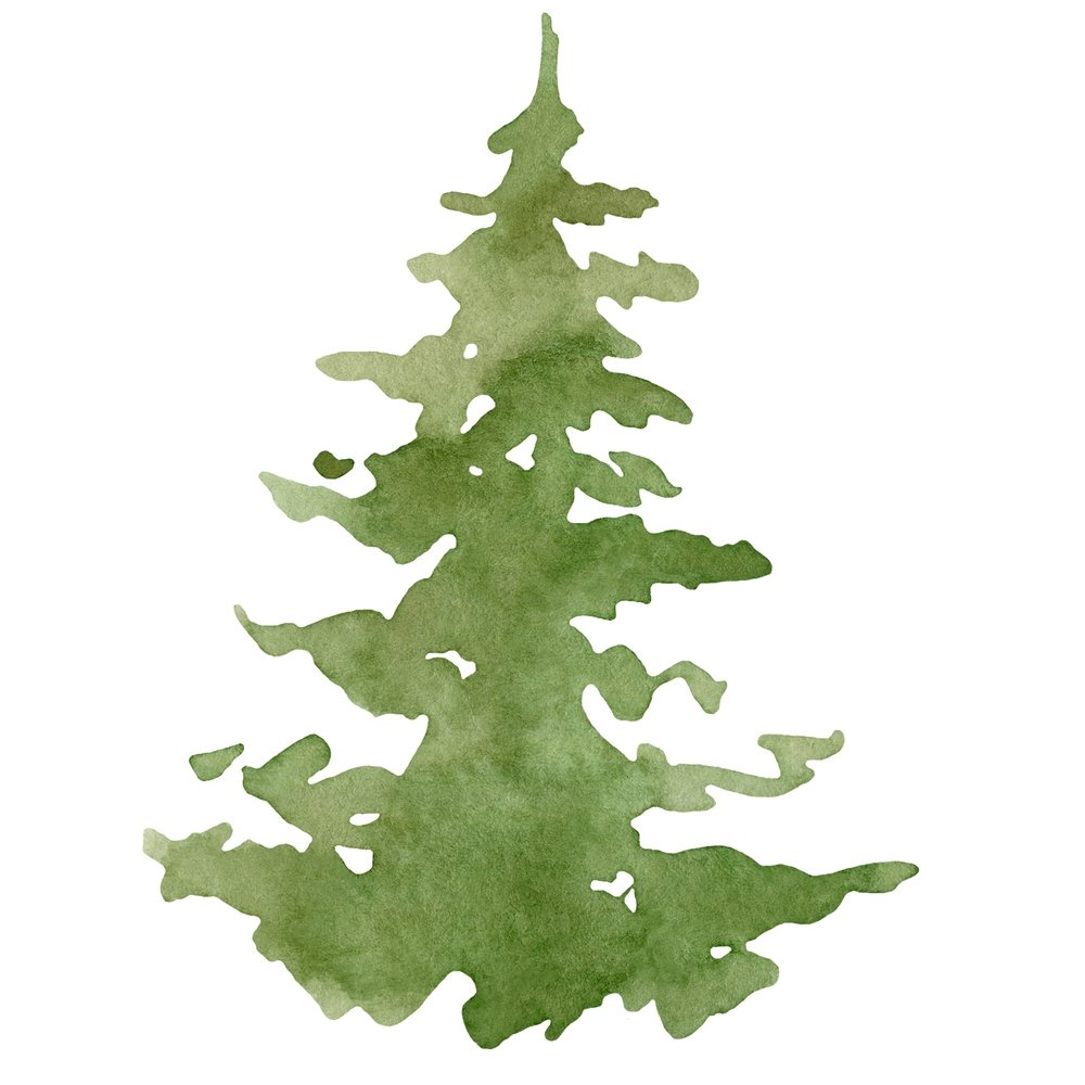 Watercolor Fir Tree Fabric Panel - Green – ineedfabric.com