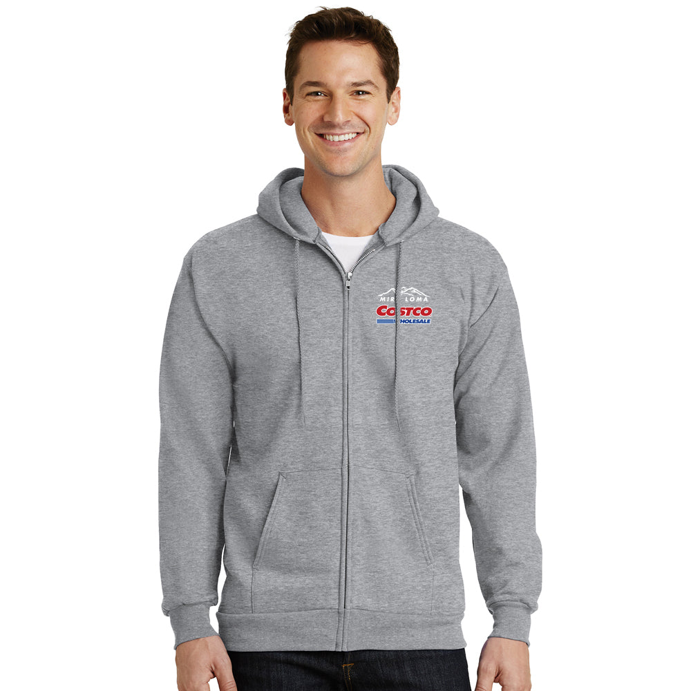 Port & Company® Essential Fleece Full-Zip Hooded Sweatshirt – Costco ...