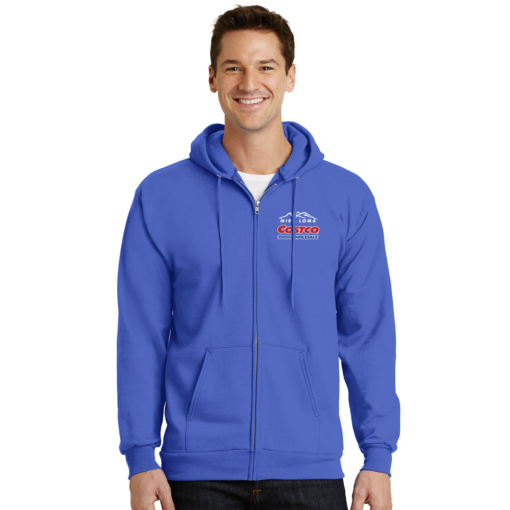 Port & Company® Essential Fleece Full-Zip Hooded Sweatshirt – Costco ...