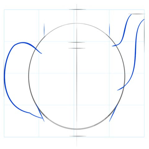 Dessin théière base