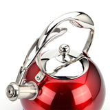 théière rouge inox