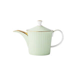 Théière En Porcelaine Couleur Vert Carreau